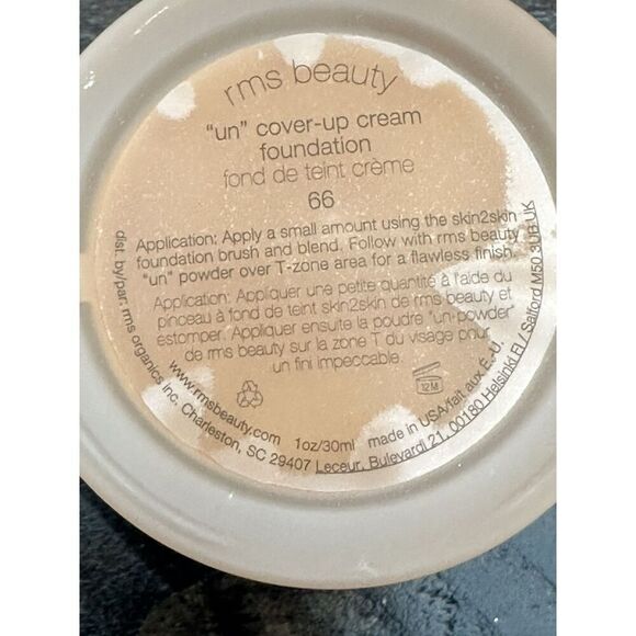 RMS Beauty UnCoverup Cream Foundation 66 Foundation Color Golden Sienna - Picture 7 of 7